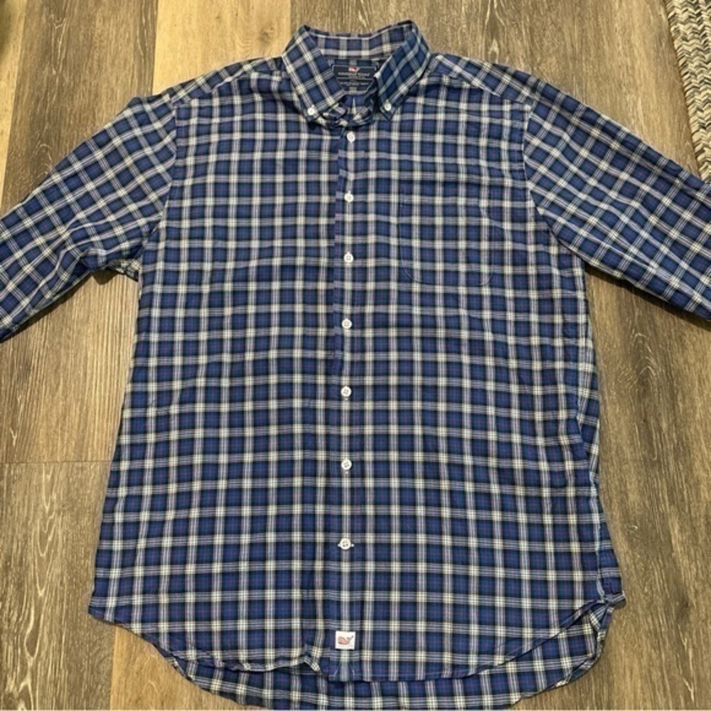 Vineyard Vines Slim Fit Murray Shirt Blue Large